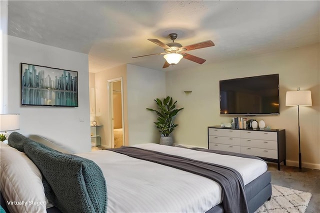 1638 River Trce, Auburn, GA 30011 - bedroom featuring carpet, baseboards, and a ceiling fan