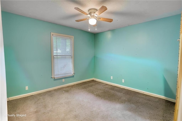 1638 River Trce, Auburn, GA 30011 - unfurnished room with carpet, baseboards, and a ceiling fan