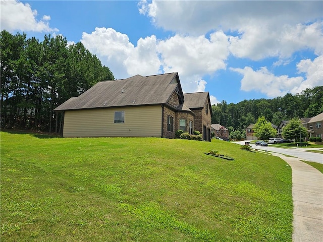 1750 Stone Meadow Rd, Lithonia, GA 30058 - view of side of property featuring a yard and brick siding