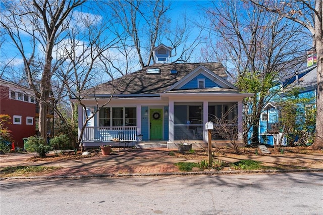 view of front of property with a porch