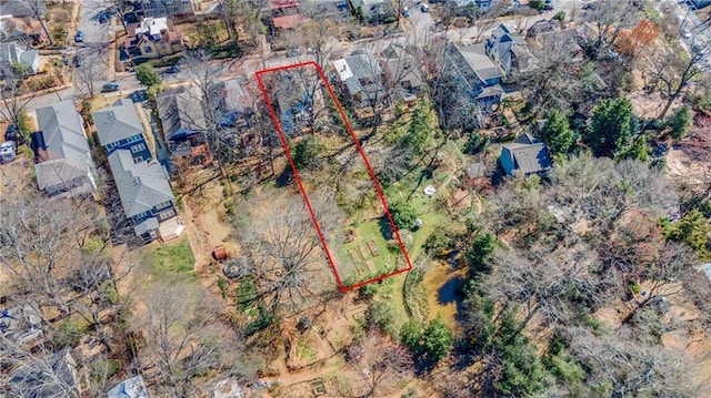 aerial view with a residential view