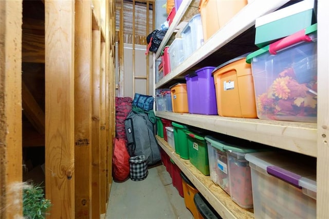 view of storage room