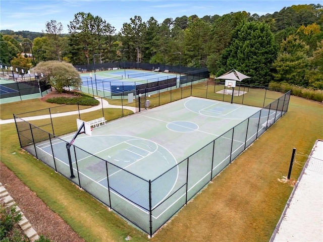 view of sport court with tennis court