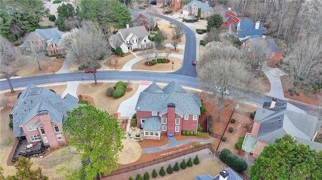 aerial view featuring a residential view