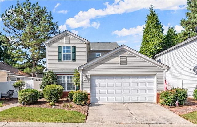 front facade featuring a garage