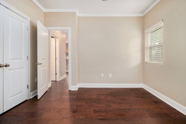 2230 Cheshire Bridge Rd NE Unit 401, Atlanta, GA 30324 - unfurnished room featuring ornamental molding and dark wood finished floors