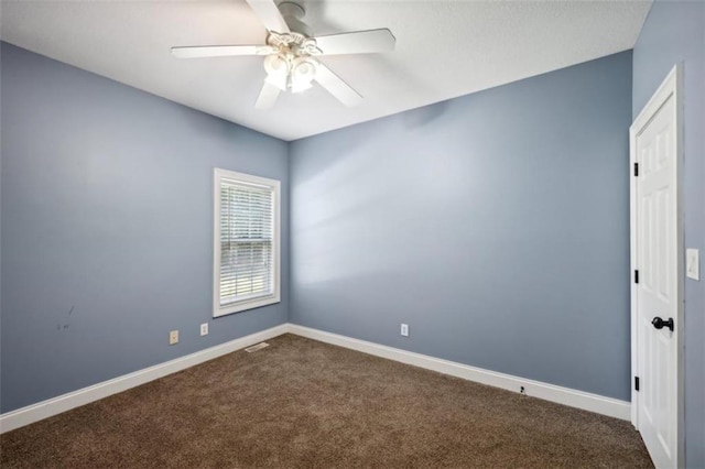 9435 Grande Dr, Winston, GA 30187 - spare room with baseboards, carpet, and ceiling fan
