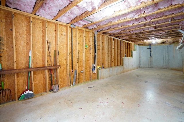 view of below grade area