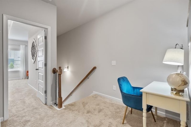 office featuring carpet and baseboards