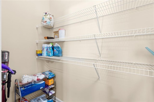 view of storage area