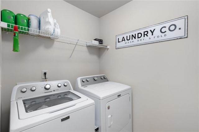 laundry room with laundry area and washer and dryer