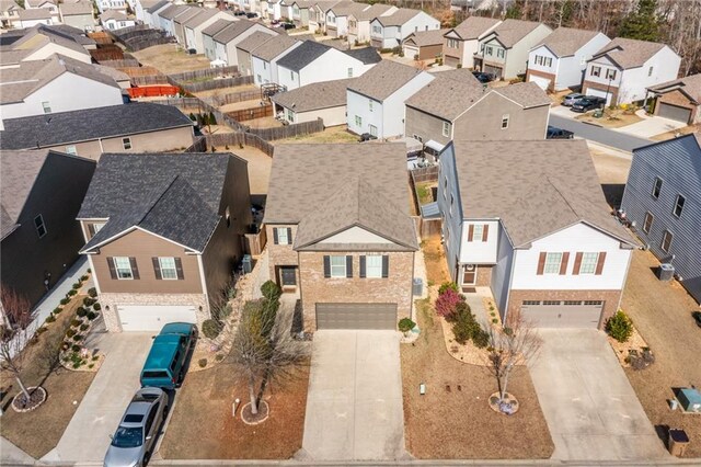 bird's eye view featuring a residential view