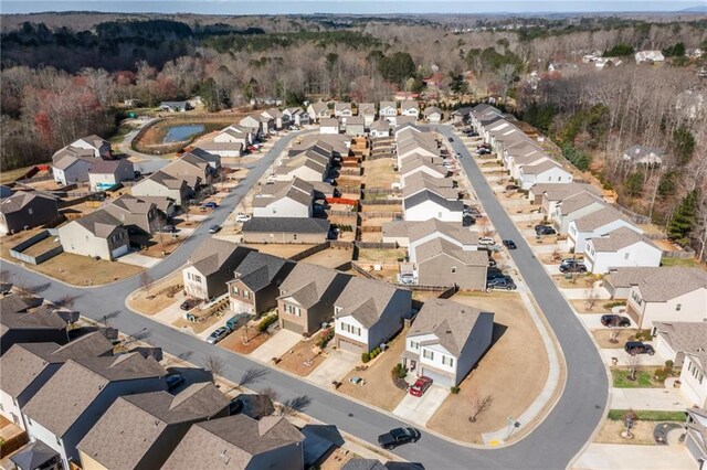bird's eye view with a residential view