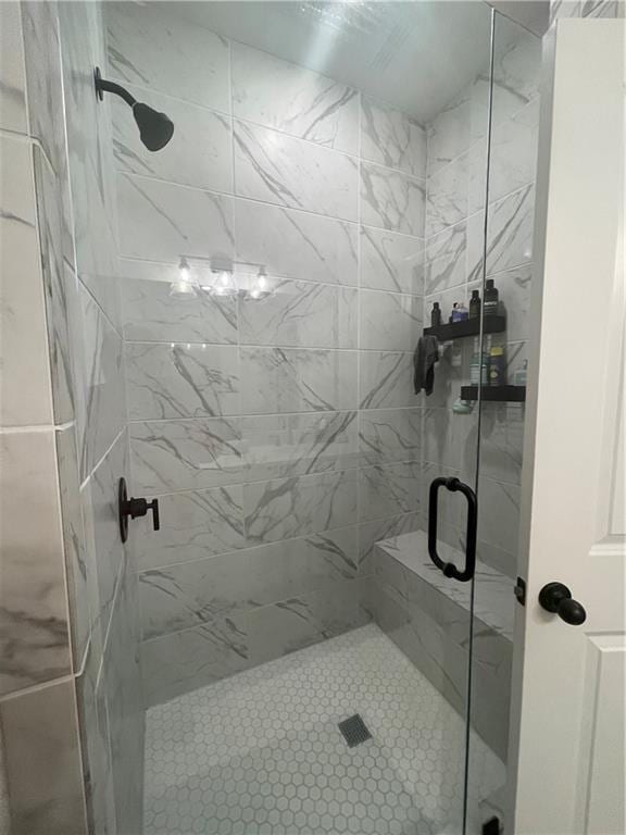 bathroom with walk in shower