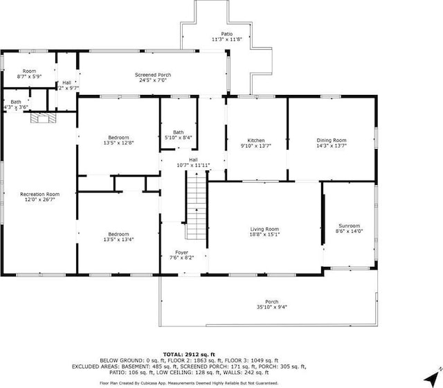 407 E College St E, Bowdon, GA 30108 - view of room layout