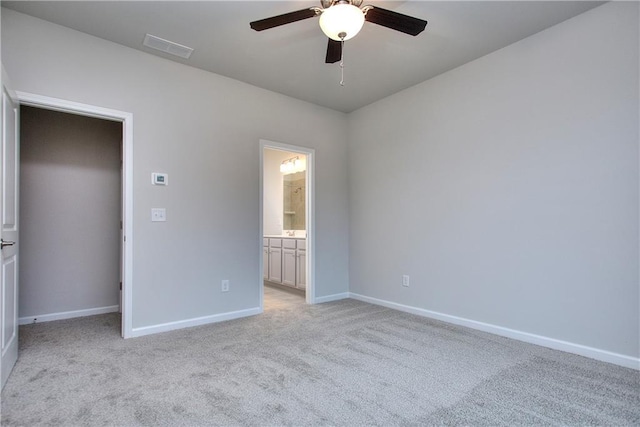 119 Greenview Ct Unit 1303, Homer, GA 30547 - unfurnished bedroom featuring light carpet, a ceiling fan, and ensuite bathroom