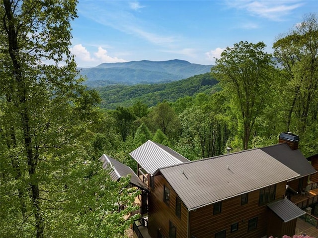 851 N Moreland Dr N, Blue Ridge, GA 30513 - bird's eye view featuring a view of trees and a mountain view