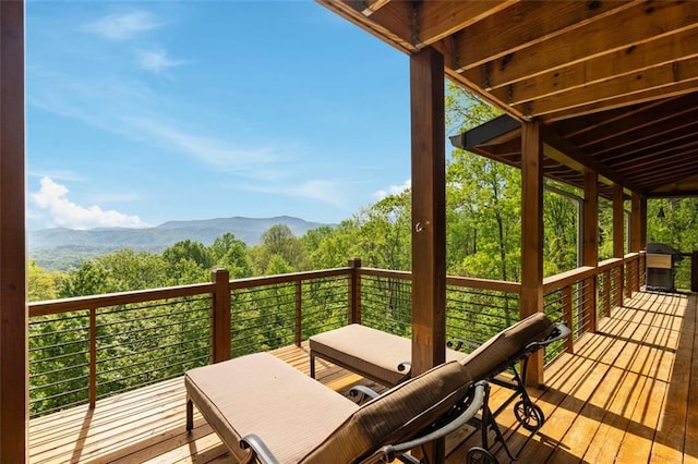 851 N Moreland Dr N, Blue Ridge, GA 30513 - deck with a mountain view and area for grilling