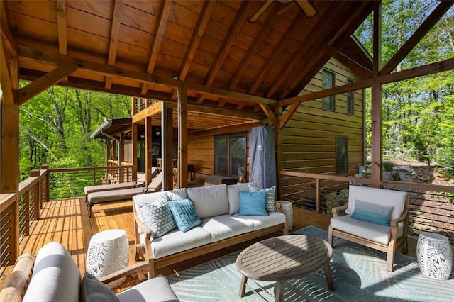851 N Moreland Dr N, Blue Ridge, GA 30513 - deck featuring an outdoor living space
