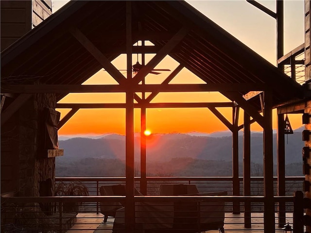 851 N Moreland Dr N, Blue Ridge, GA 30513 - exterior space with a mountain view and a gazebo