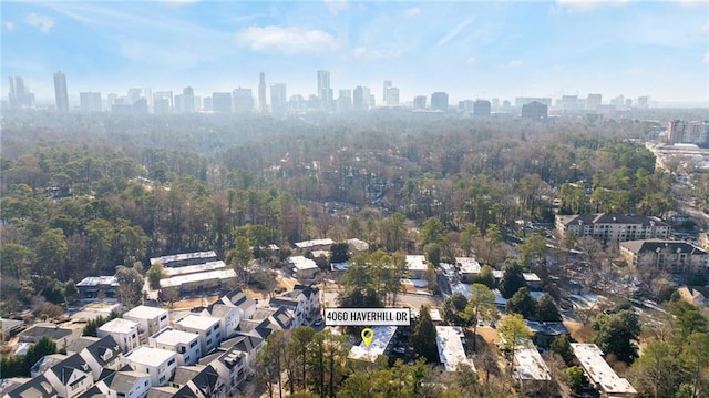 bird's eye view featuring a view of city
