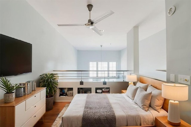 1253 Caroline St NE, Atlanta, GA 30307 - bedroom with wood finished floors and a ceiling fan