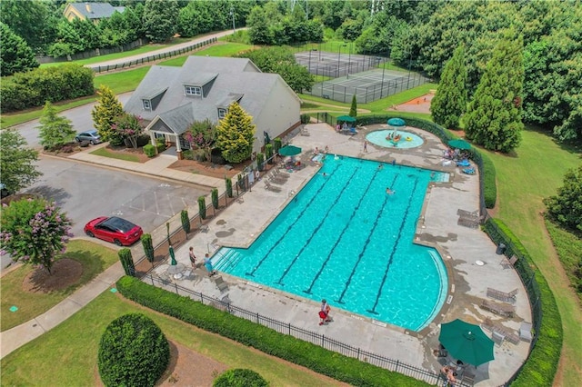 birds eye view of property