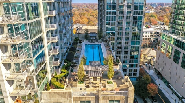 855 Peachtree St NE Unit 1703, Atlanta, GA 30308 - aerial view of a pool area