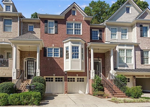 view of property with a garage