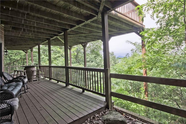 view of wooden terrace