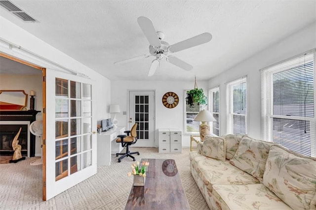 sunroom with french doors