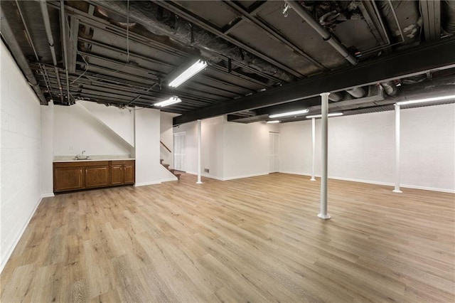 4135 Shoshone Valley Rd, Marietta, GA 30068 - finished basement with wood finished floors and stairway