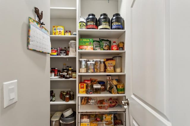 view of storage area