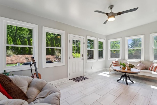 sunroom / solarium with plenty of natural light