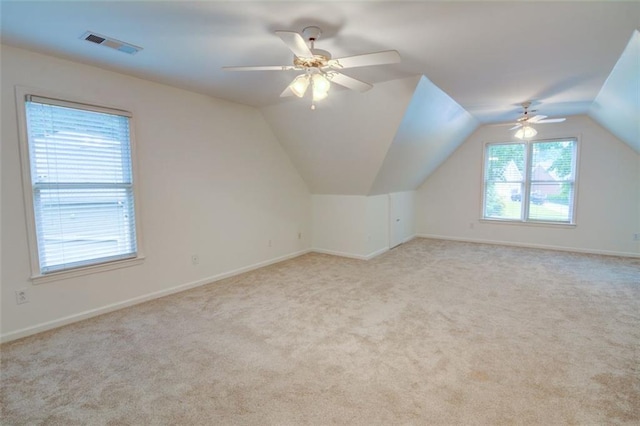 5404 Chaversham Ln, Peachtree Corners, GA 30092 - bonus room with ceiling fan, carpet flooring, baseboards, and vaulted ceiling