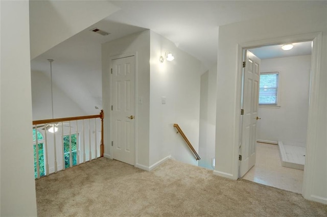 5404 Chaversham Ln, Peachtree Corners, GA 30092 - corridor featuring an upstairs landing, carpet flooring, and baseboards