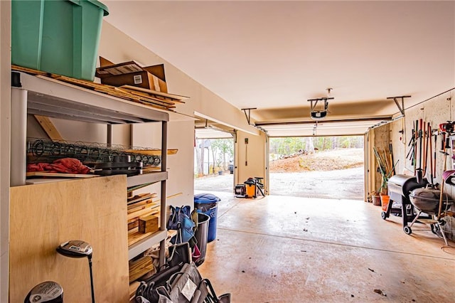 garage featuring a garage door opener