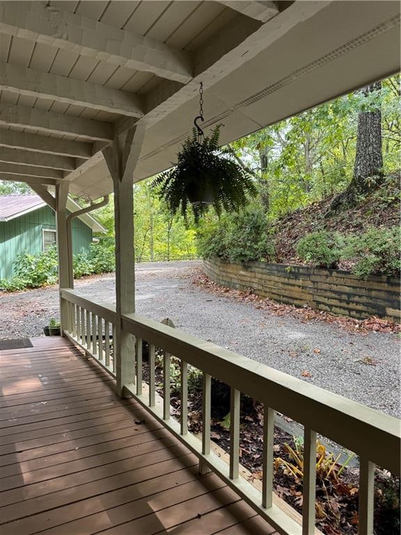 view of wooden terrace