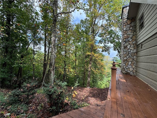 view of wooden terrace