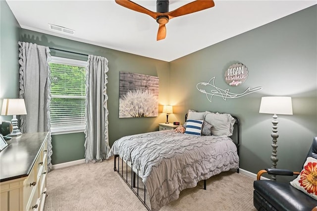 215 Dragonfly Way, Winder, GA 30680 - bedroom featuring light carpet, baseboards, and ceiling fan