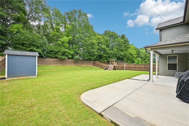 215 Dragonfly Way, Winder, GA 30680 - view of yard with a patio and a playground