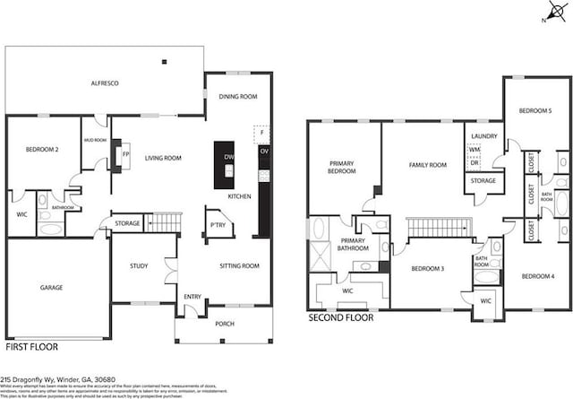 215 Dragonfly Way, Winder, GA 30680 - room layout