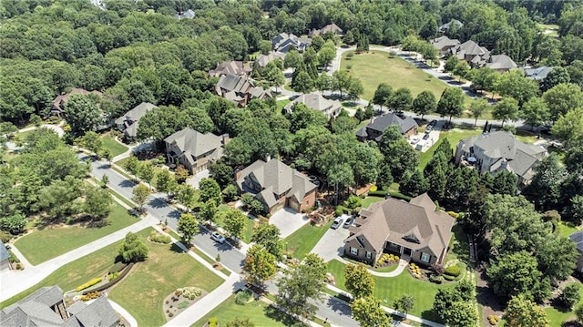 drone / aerial view with a residential view