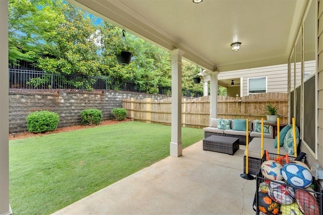 12 Pine St, Roswell, GA 30075 - view of patio featuring outdoor lounge area