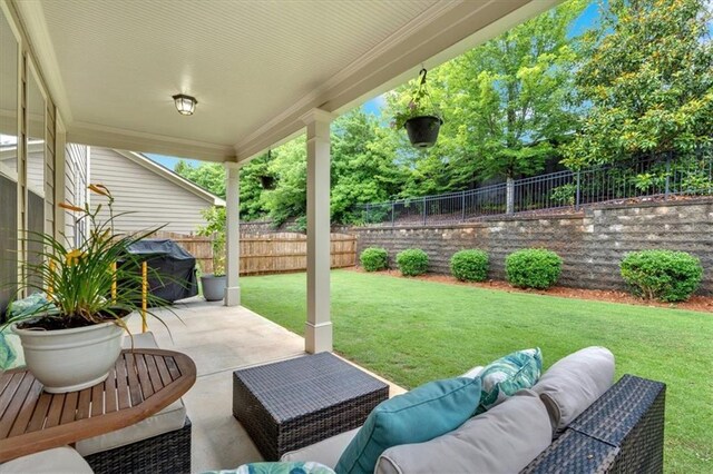 12 Pine St, Roswell, GA 30075 - view of patio with outdoor lounge area