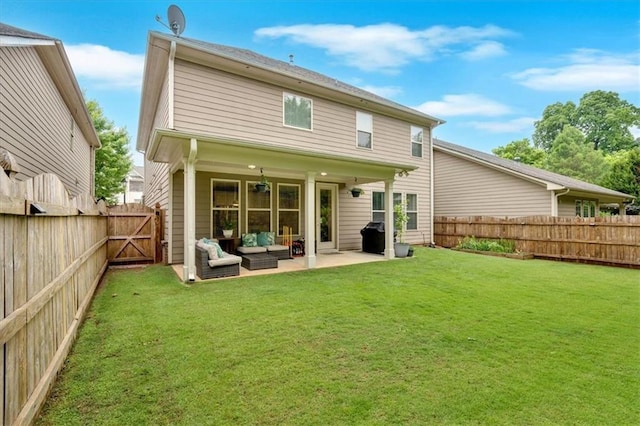 12 Pine St, Roswell, GA 30075 - rear view of house with a patio, outdoor lounge area, and a gate