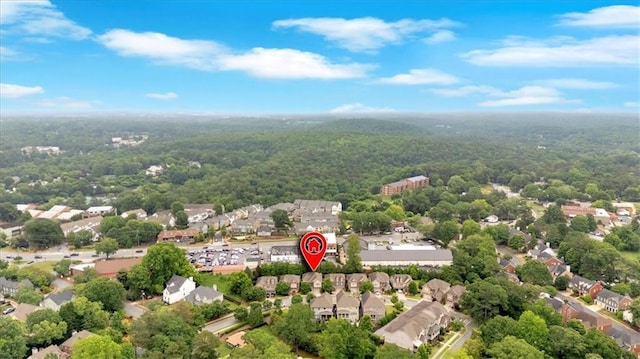 12 Pine St, Roswell, GA 30075 - aerial perspective of suburban area with a heavily wooded area