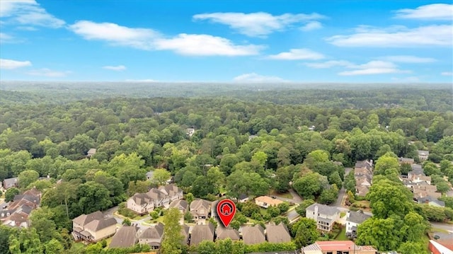 12 Pine St, Roswell, GA 30075 - aerial perspective of suburban area featuring a heavily wooded area
