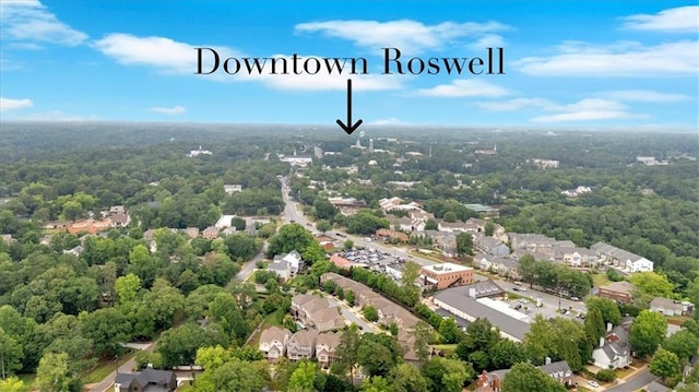 12 Pine St, Roswell, GA 30075 - aerial view of a heavily wooded area