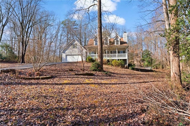 view of front of home with a porch